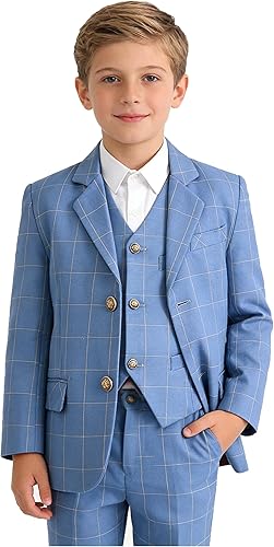 YuanLu Kids Toddler Boys Suit Ring Bearer Formal Clothes Suits Slim Fit Tuxedo P
