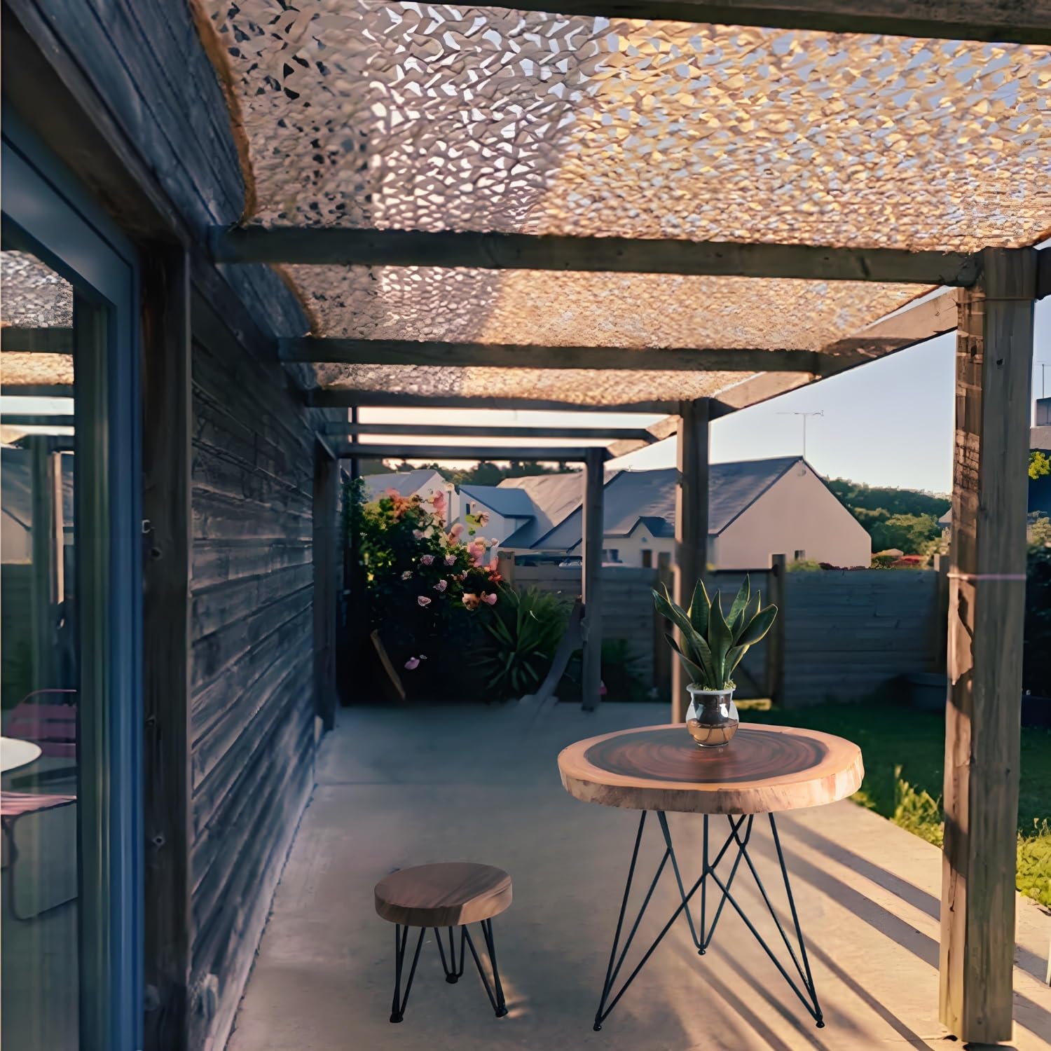 Genérico Red de Camuflaje Militar Reforzada 1.5m 2.5m 3.5m 4m 5m 6m 7m 8m 9m 10m Protección Solar Y Vela de Sombreado Anti-UV Terraza Pérgola Jardín Caza Airsoft Cortina Deco Resistente(3.5x5 M)