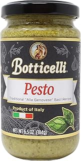 Pesto Sauce by Botticelli, 6.7oz - No Added Sugar - Keto Friendly - Gluten Free - Product of Italy