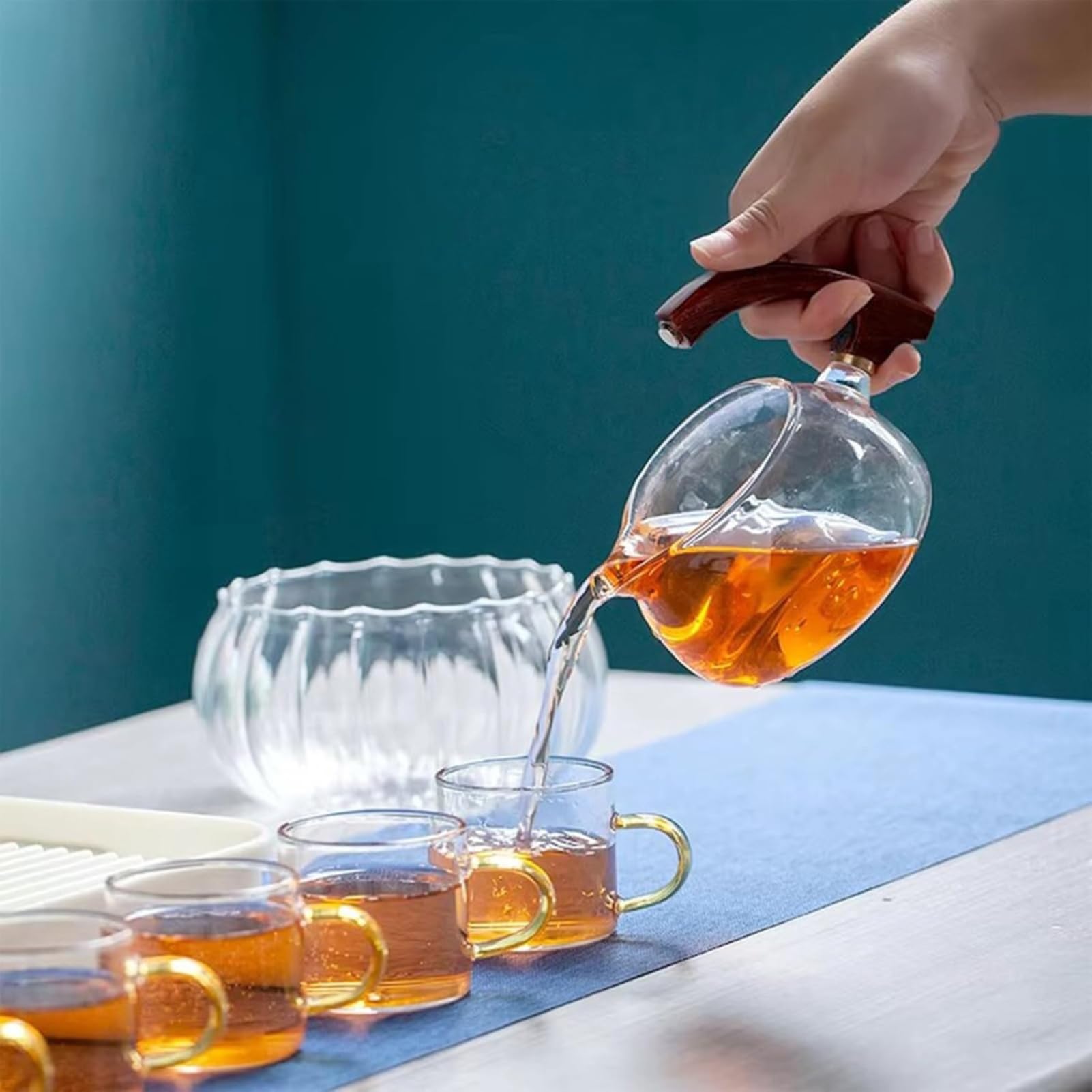 Teiera in per Infusione di Tè Profumato Teiera Infusore Semi-Automatico Con | Set Da Tè Con Teiera Di E Infusore Infuso Profumato Per Di Casa E La Tavola Da Pranzo