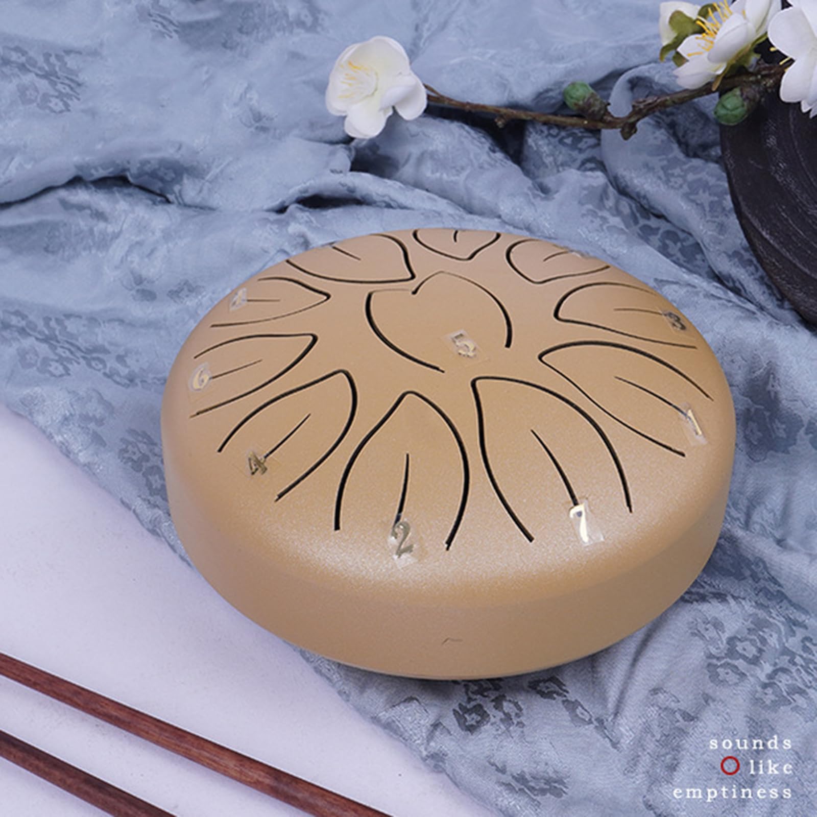 Tambor de lengua de acero 11 notas Handpans Acero carbono Sonido claro y nítido Instrumento de percusiones etéreas Handpans de metal Regalo musical para niños