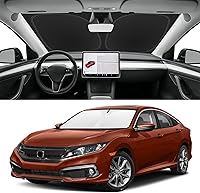 Vista 133 de Parasol de parabrisas de ajuste personalizado para Nissan Titan 2017-2024, bloquea los rayos UV y el calor, parasol de ventana delantera, fácil