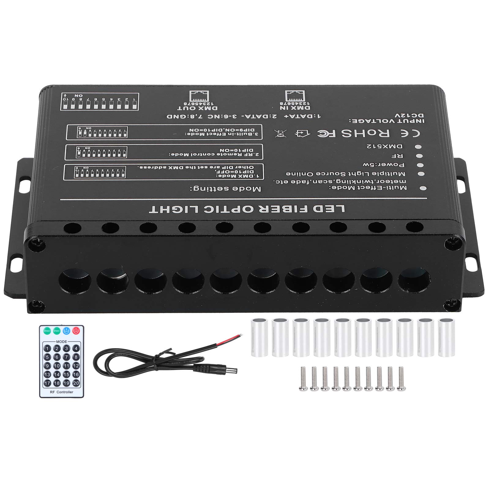 Lámpara de techo LED de fibra óptica 5W con 10 orificios AC86-265V de bajo consumo 8