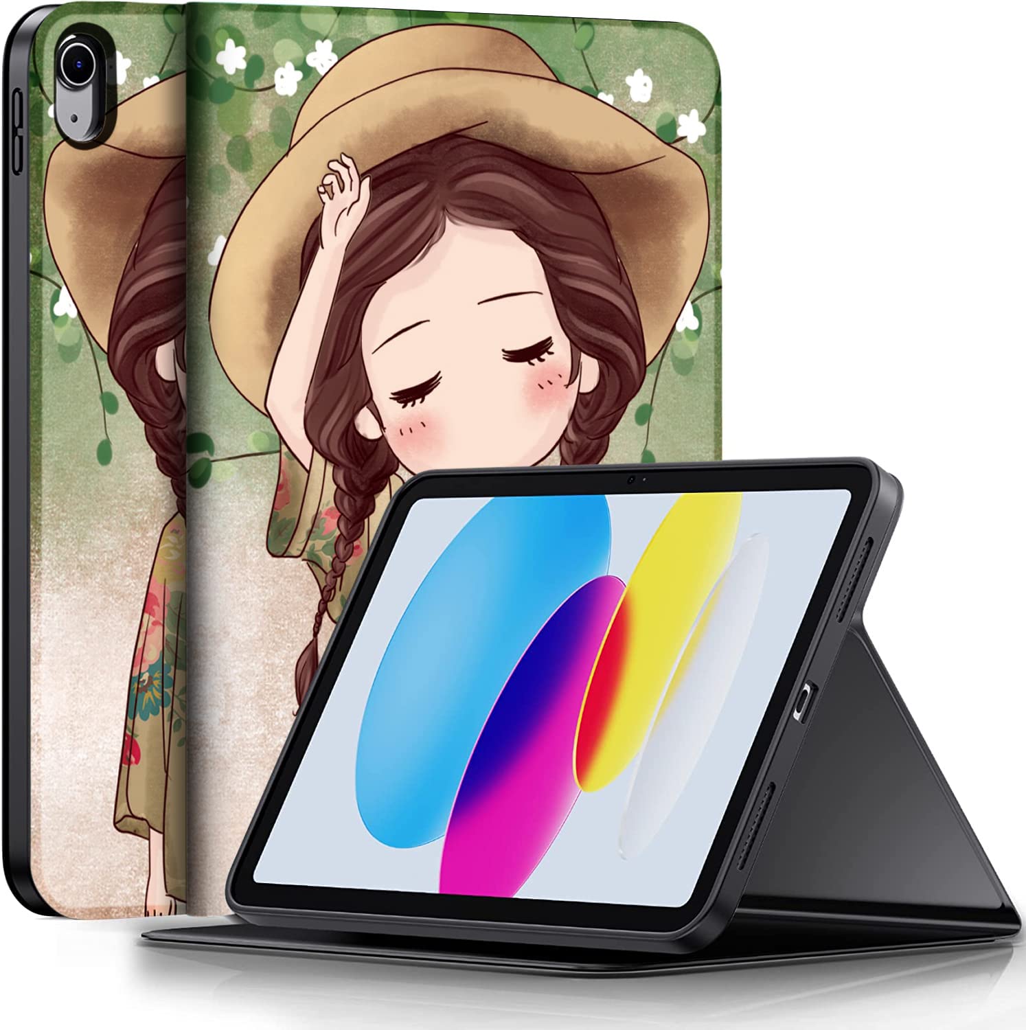 MOCA Case for iPad A16 11th Generation 11 Inch 2025 Case, iPad Case 10th Generation 10.9 Inch Slim Stand Back Protective Smart Cover