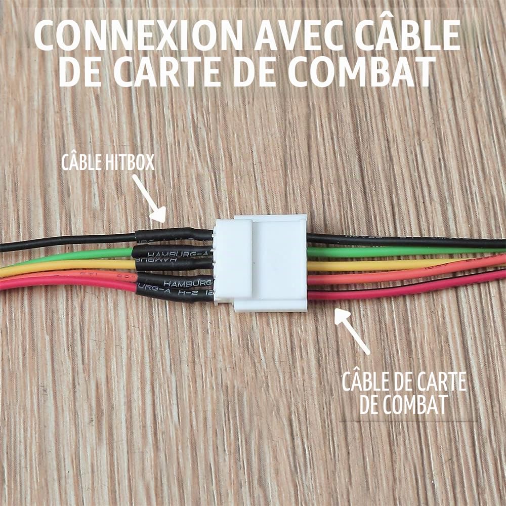 Brook Fighting Board Cable – Faisceau 20 broches avec faisceau 4 broches pour Arcade Stick DIY, compatible cartes Brook Fighting Board, boutons Sanwa et Seimitsu, câblage Joystick & Boutons