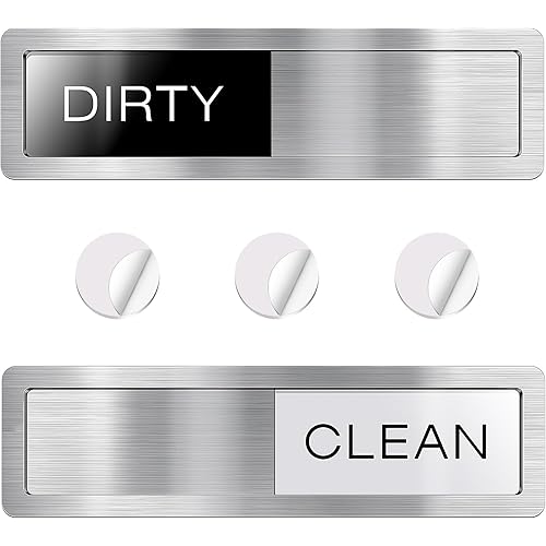 Dishwasher Magnet Clean Dirty Sign, Premium Strong Clean Dirty Magnet for Dishwasher, Universal Dirty Clean Dishwasher Magnet, Clean Dirty Sign Indicator for Kitchen Decor, Easy to Read & Slide