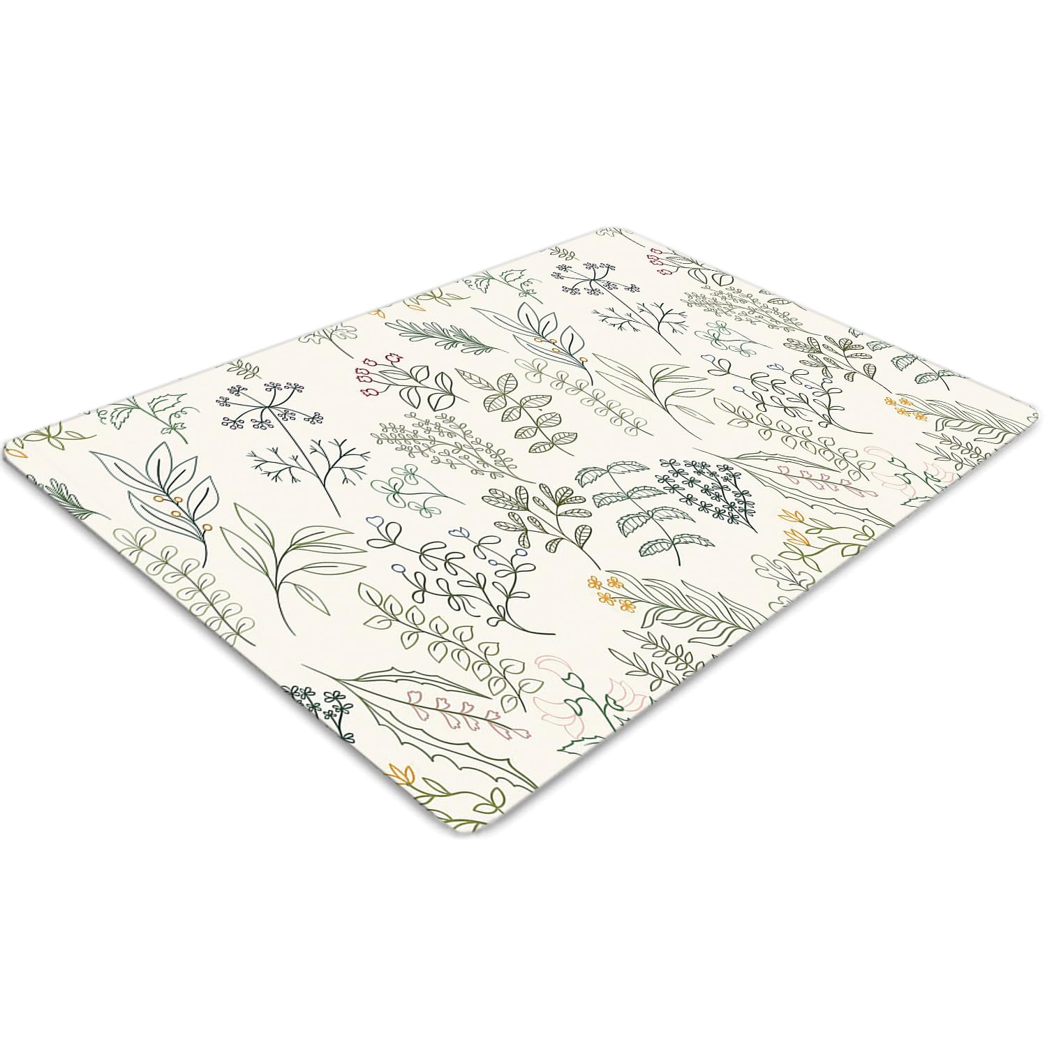 Tapis de chaise haute résistance 120x90 cm protecteur de sol en PVC durable texture rose chic