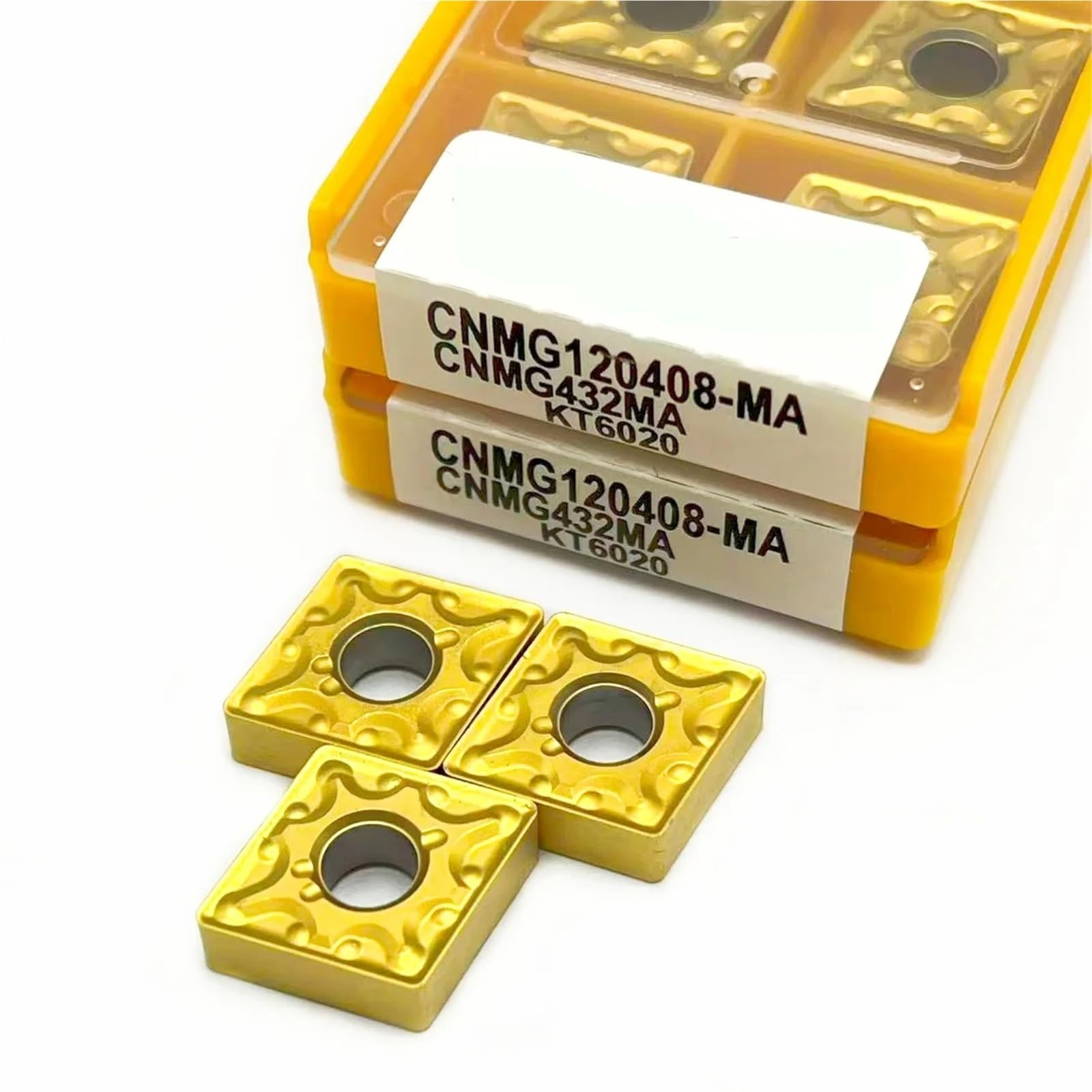 Utensili Per Tornio In Metallo Con Inserti In Duro Da 10 Pezzi(CNMG120404 MA KT6020)