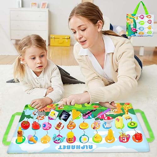 Miniatura 6 de FAMOPLAY Juguetes de aprendizaje del alfabeto, caja misteriosa del alfabeto con 26 piezas del alfabeto a juego, juguetes de aprendizaje para niños