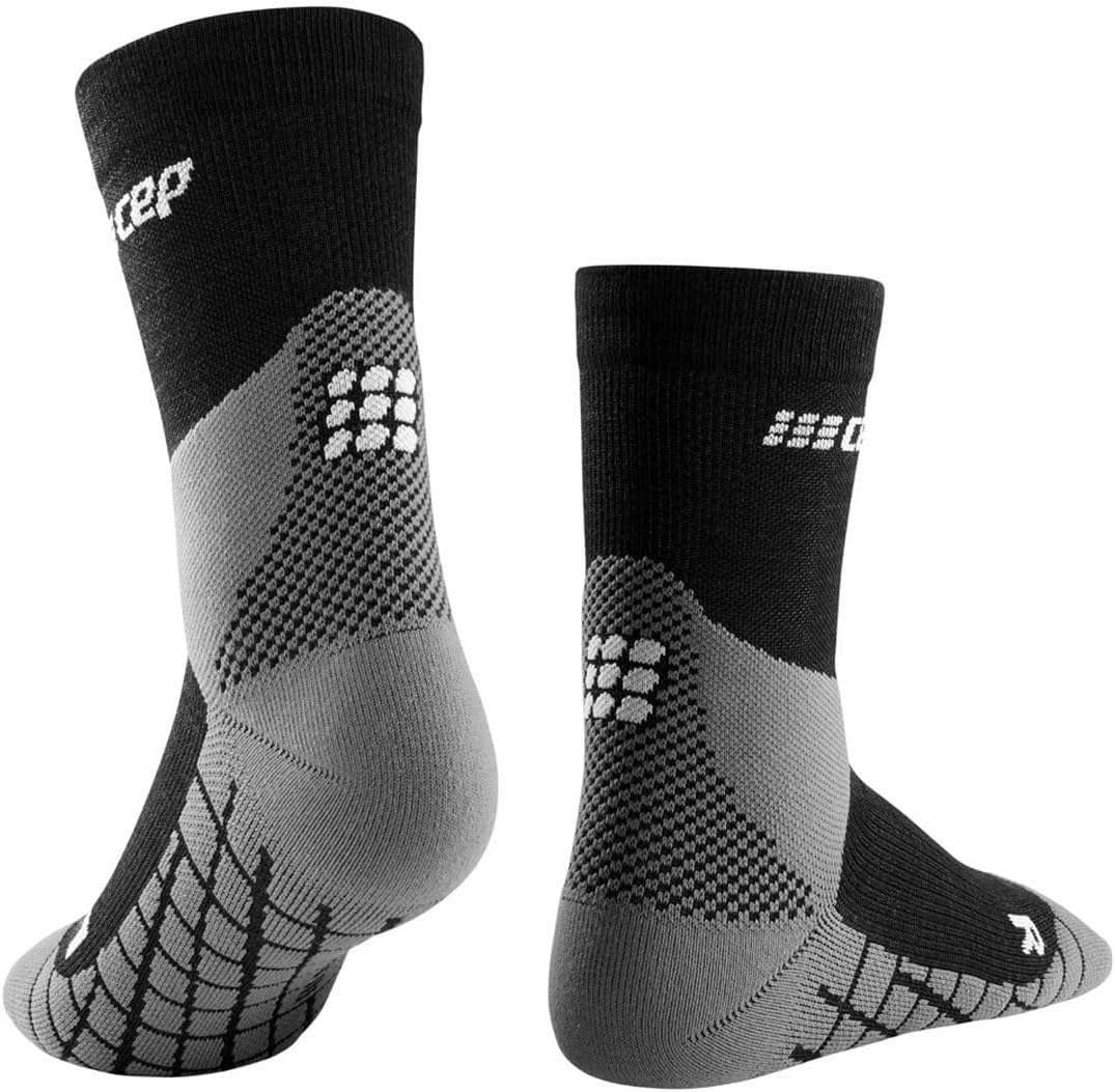 CEP Mens Hiking Socks, Light Merino Wool, Mid-Cut Crew