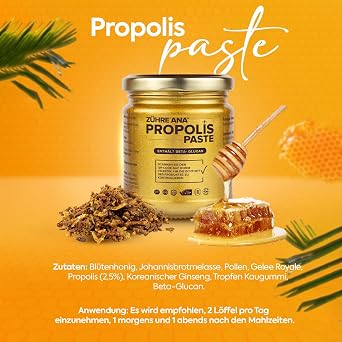 Zühre Ana Propolis Macunu - Beta Glukan Ve Ginseng Katkılı Hologramlı Ürün 240 g