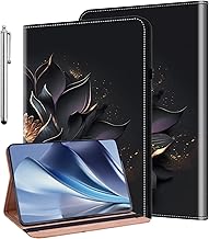 Case for Samsung Galaxy S10 Lite / S10 FE 10.9 Inch 2025 / S9 FE 10.9 Inch 2023 / S9 11 Inch 2023 Protective Flip PU Leather Wallet Cover Case with Pen Holder, Purple Lotus