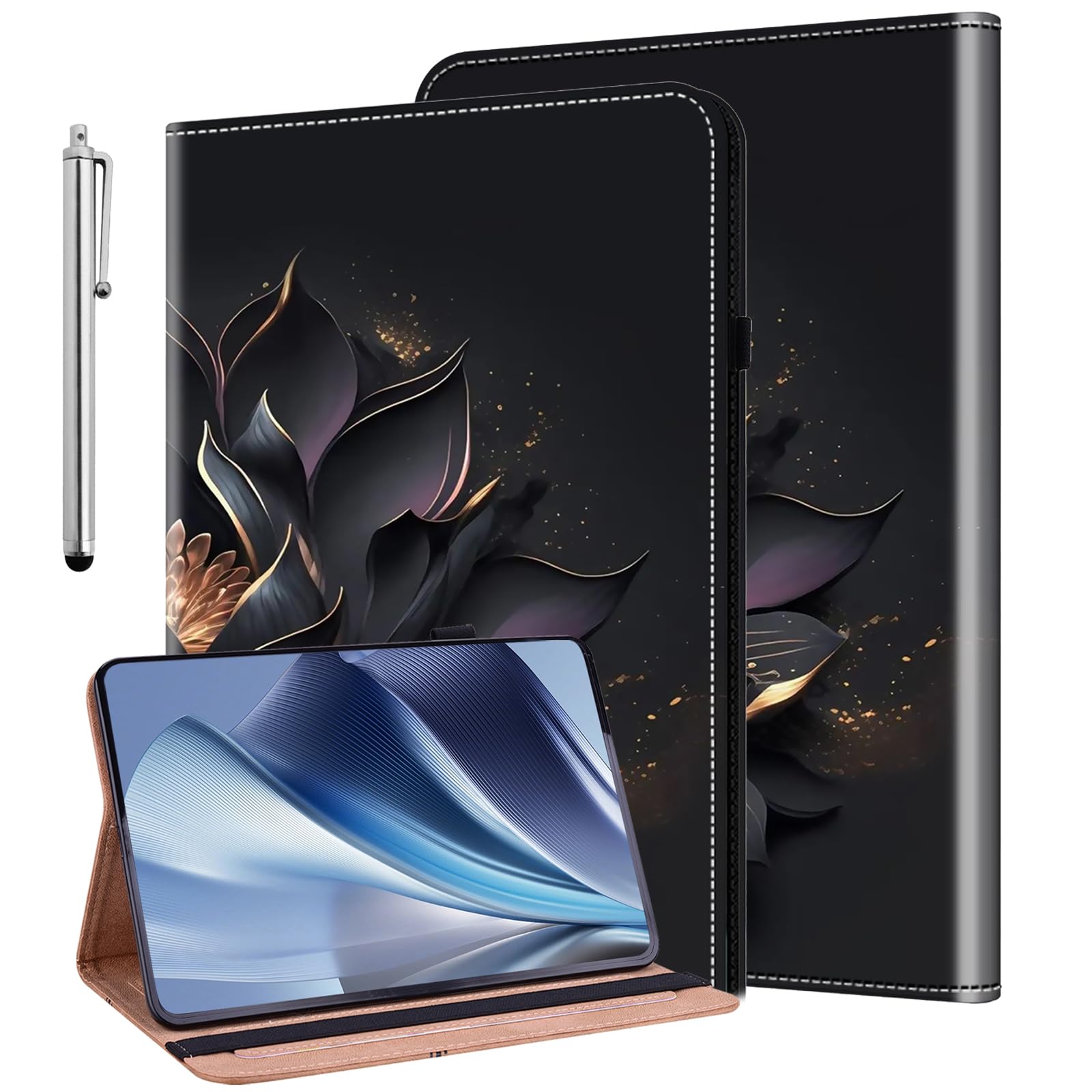 Protection Lenovo Tab Plus 2024 étui cuir antichoc avec porte-stylet violet - 8