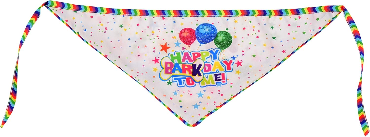 Rubie's It's My Bark Day Reversible Pet Bandana, Medium/Large As Shown
