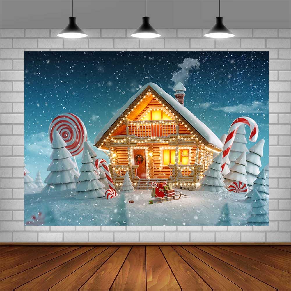 Weihnachts-Schlitten-Lichter Hintergrund 2,1x1,5 M – Fotohintergrund Aus Vinyl Für Weihnachtsparty, Fotos & Deko