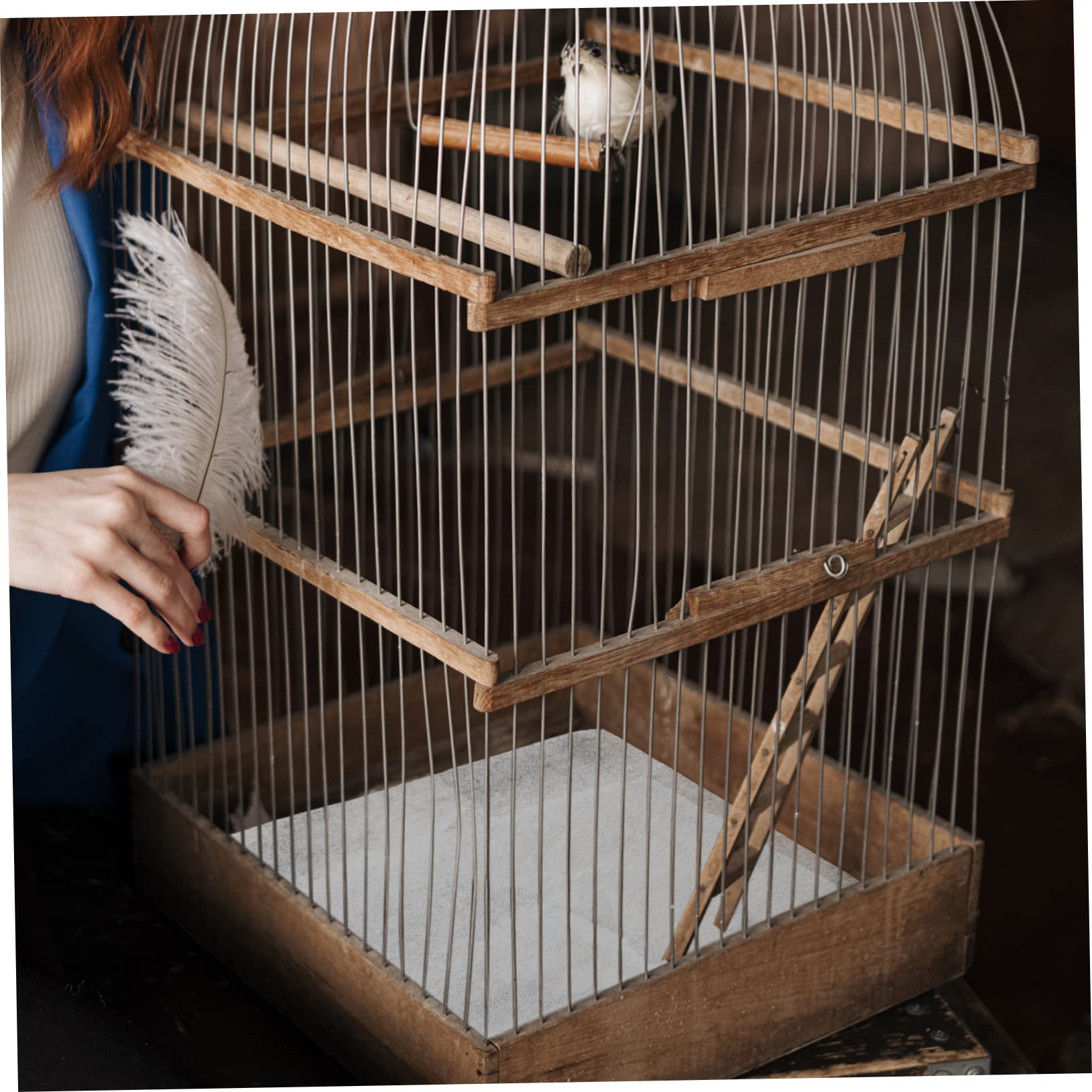 Papel De Jaula De Pájaros Absorbente 100 Unidades Fácil De Limpiar Ideal para Mascotas