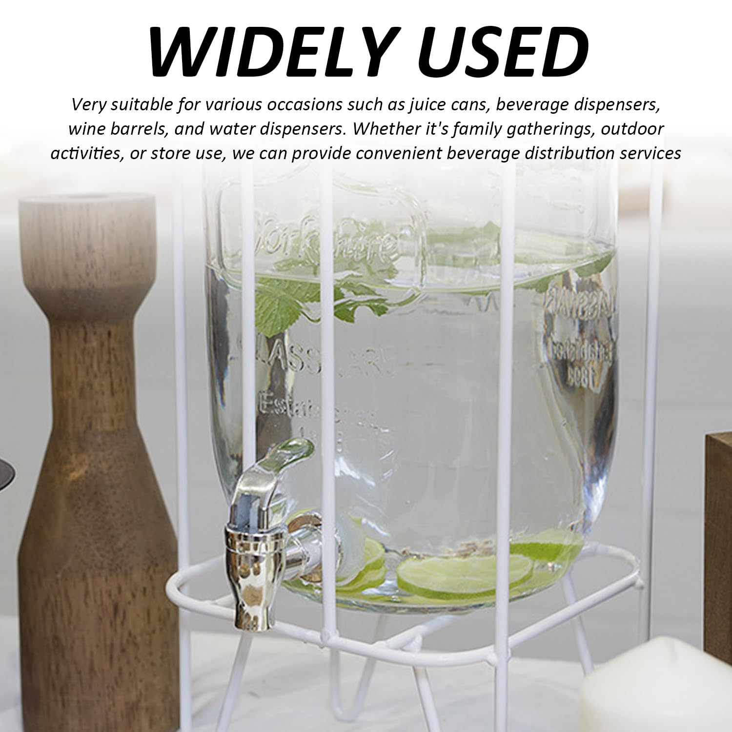 4 Piezas De Jugo De Vidrio, Dispensador De Bebidas, Grifo De Vino, Grifo De Reemplazo del Dispensador De Agua (Oro, Plata).