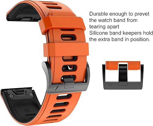 Miniatura 5 de SCRUBY Sport Silicone Smart Watch Bracelet Strap For Garmin Fenix 6X 7 7X 3HR 935 945 Approach S60 S62 Quick EasyFit Watchband Correa