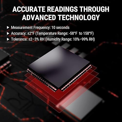 Miniatura 5 de ThermoPro TP53 - Termómetro digital para interiores y hogar sensor de humedad de temperatura con indicador de comodidad y registros mínimos máximos
