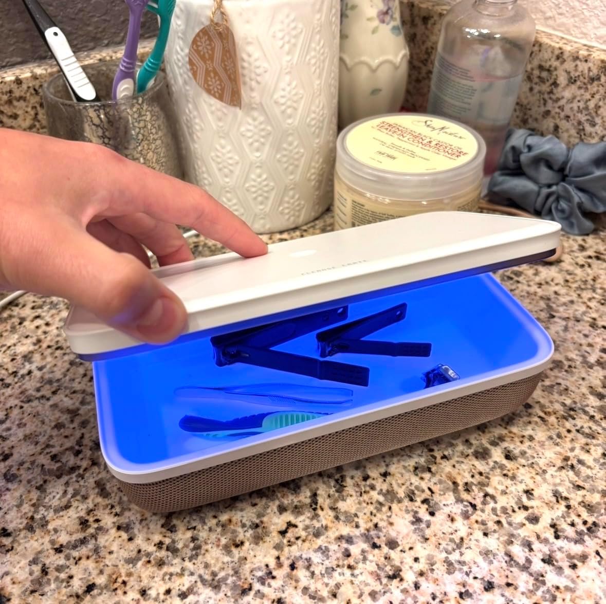 UV Phone Sanitizer Box Modern UV Sanitizer for Smartphones and More | Large Capacity | Fast Disinfection