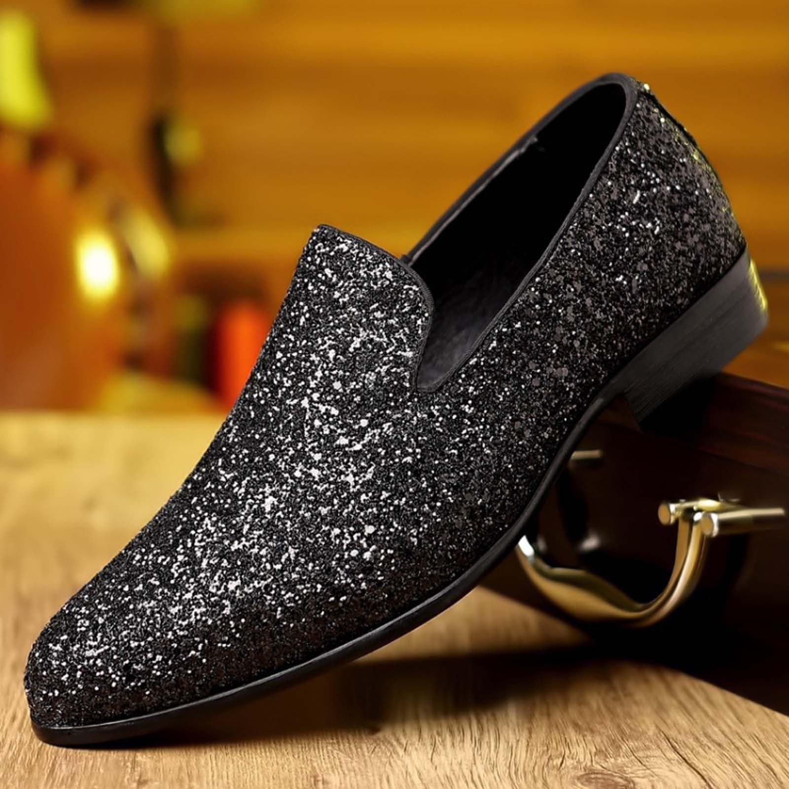 Zapatos Vestir Hombre Piel,MocasíN Informal con Adornos Elegantes para Uso Diario CóModo Y Moderno