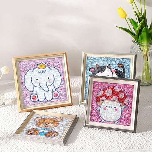 Miniatura 5 de 4 kits de imágenes de diamantes para niños, kits de decoración para niños de 6 a 8 a 10 a 12 años, para niños y niñas, kit de pintura de gemas para