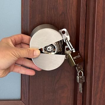 Dementia Door Locks, No Drill Lock for Bedroom Door, Door Lockout Device,Prevent The Door Handle From Turning And Entering The Keyhole, And Prevent The Operation Handle with lockStainless Steel