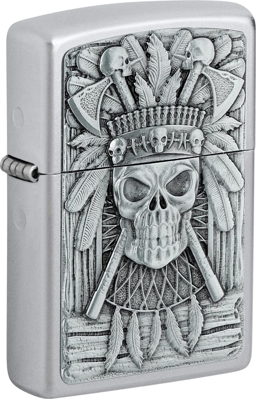 Briquet coupe-vent Zippo crâne indien idéal pour les sorties en plein air