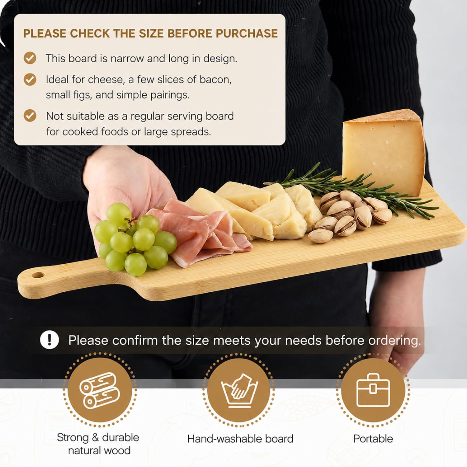Ziliny 6 Sets Baby Shower Game Prizes Cheese Board Gift Sets, Bamboo Color image 3
