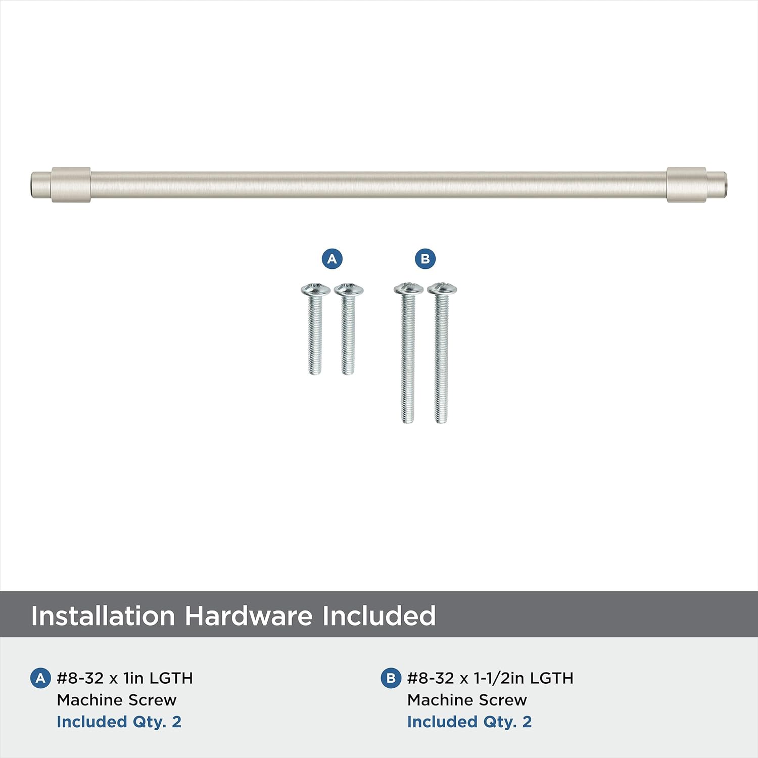 Satin Nickel 9.93" Modern Cabinet Drawer Pull