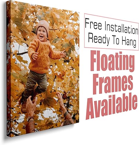 Miniatura 3 de Lienzo enmarcado personalizado con tus fotos, arte de pared personalizado de imagen a lienzo, marcos flotantes disponibles (6 pulgadas de ancho x 8