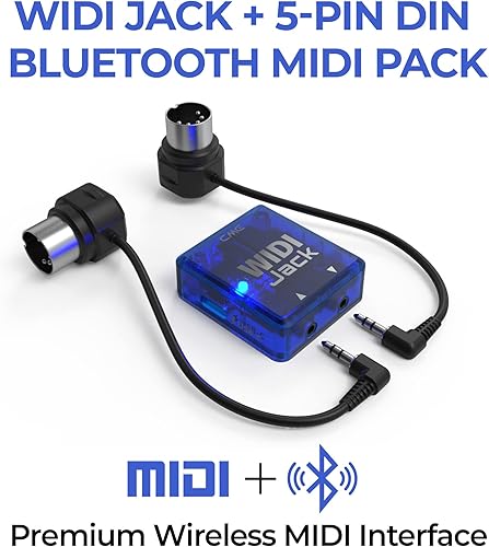 Miniatura 49 de CME WIDI Thru6 BT - MIDI Thru/Split de 2 en 6 salidas con DIN de 5 pines y MIDI Bluetooth - tecnología a prueba de futuro, transferencia de alta