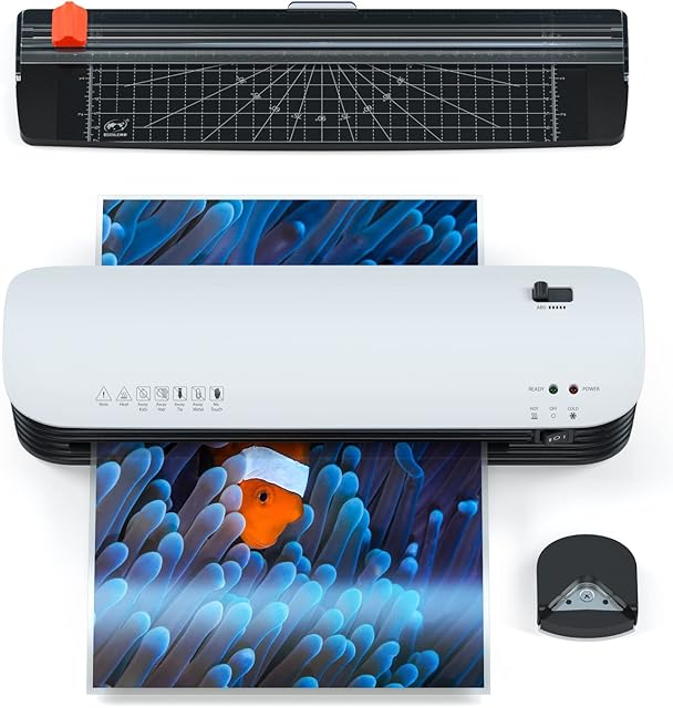 Laminator,A4 Laminator with 20 Laminator Pouches A4 A5 A6,4 in 1 Portable Thermal Laminator Machine with Hot and Cold Settings,Fast Warm up and No Bubbles for Home Office School Use