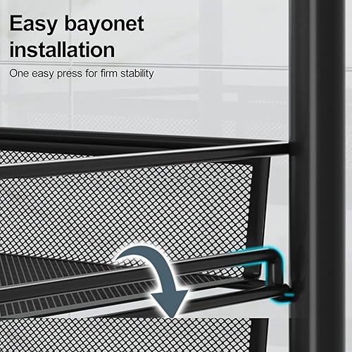 Miniatura 5 de Cesta de frutas de 5 niveles, cesta de almacenamiento de cocina, apilable y desmontable, cesta de frutas y verduras, soporte para verduras con