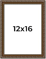 Vista 18 de Marco de fotos completo de madera dorada envejecida de 16 x 20 pulgadas con plexiglás acrílico UV, parte trasera de tablero de espuma y accesorios