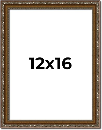 Miniatura 18 de Marco de fotos completo de madera dorada envejecida de 16 x 20 pulgadas con plexiglás acrílico UV, parte trasera de tablero de espuma y accesorios