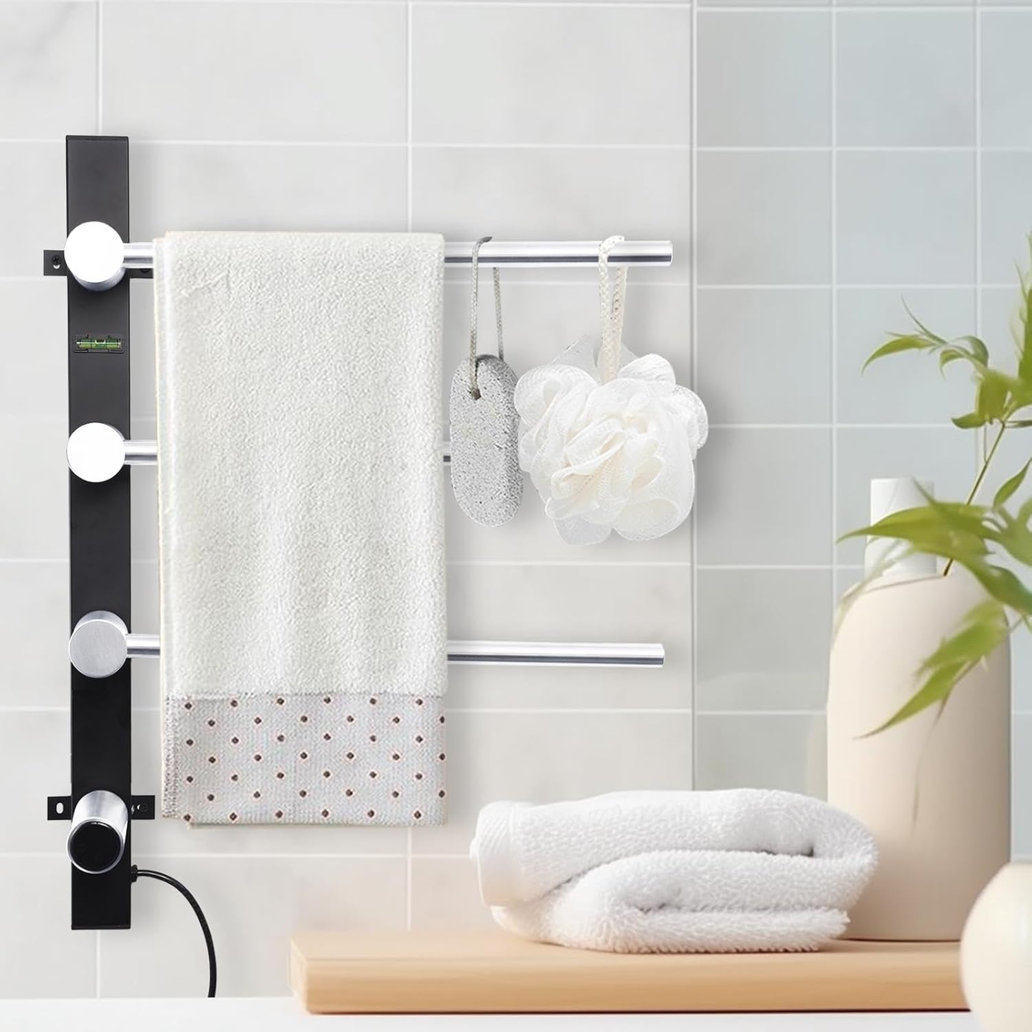 Towel Warmer Rack | Stainless Steel Bathroom Towel Rack,Waterproof Electric Heated Towel Racks, Bathroom Towel Heater, Towel Heating Shelf for Bathroom