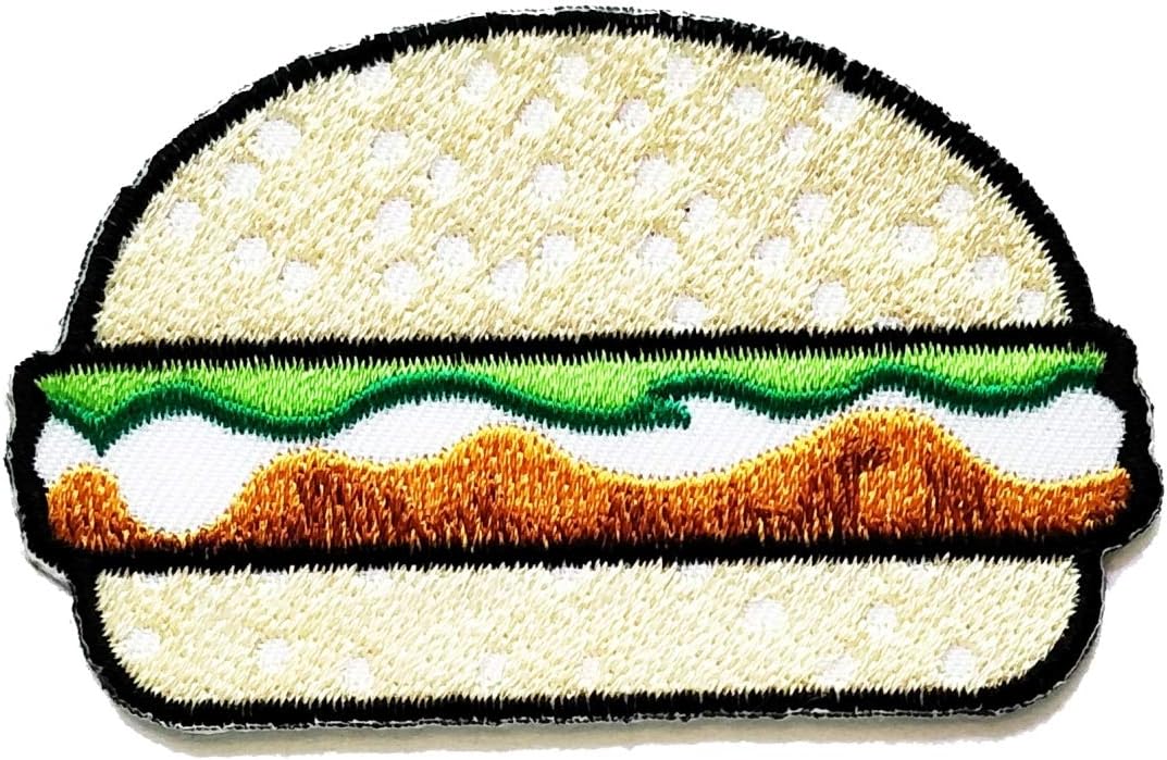 Nipitshop Patches Breakfast Hamburger Food Bread Cartoon Iron On Patches Cartoon Embroidery 222 Badges for Sewing Kids Clothing