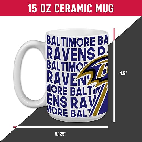 Vista 69 de Rico Industries NFL Football 15 oz White Ceramic Mug