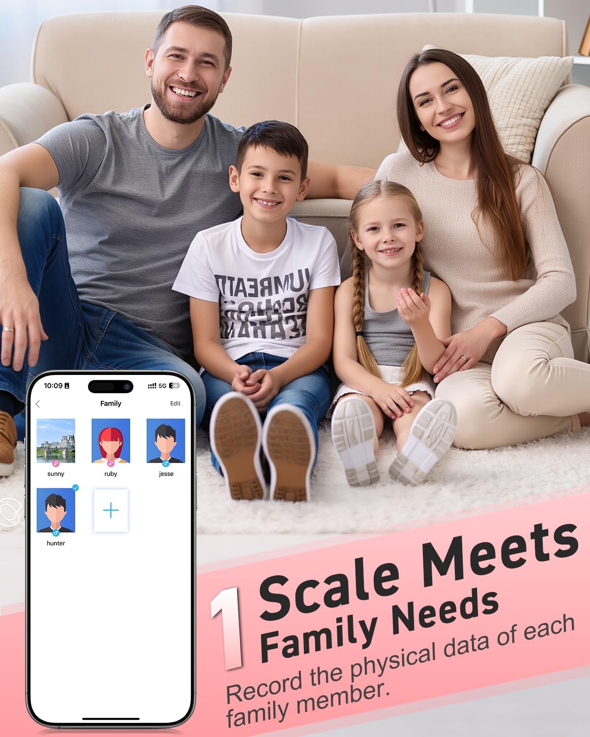 Smart Scale for Body Weight, Digital Bathroom Scale with BMI,