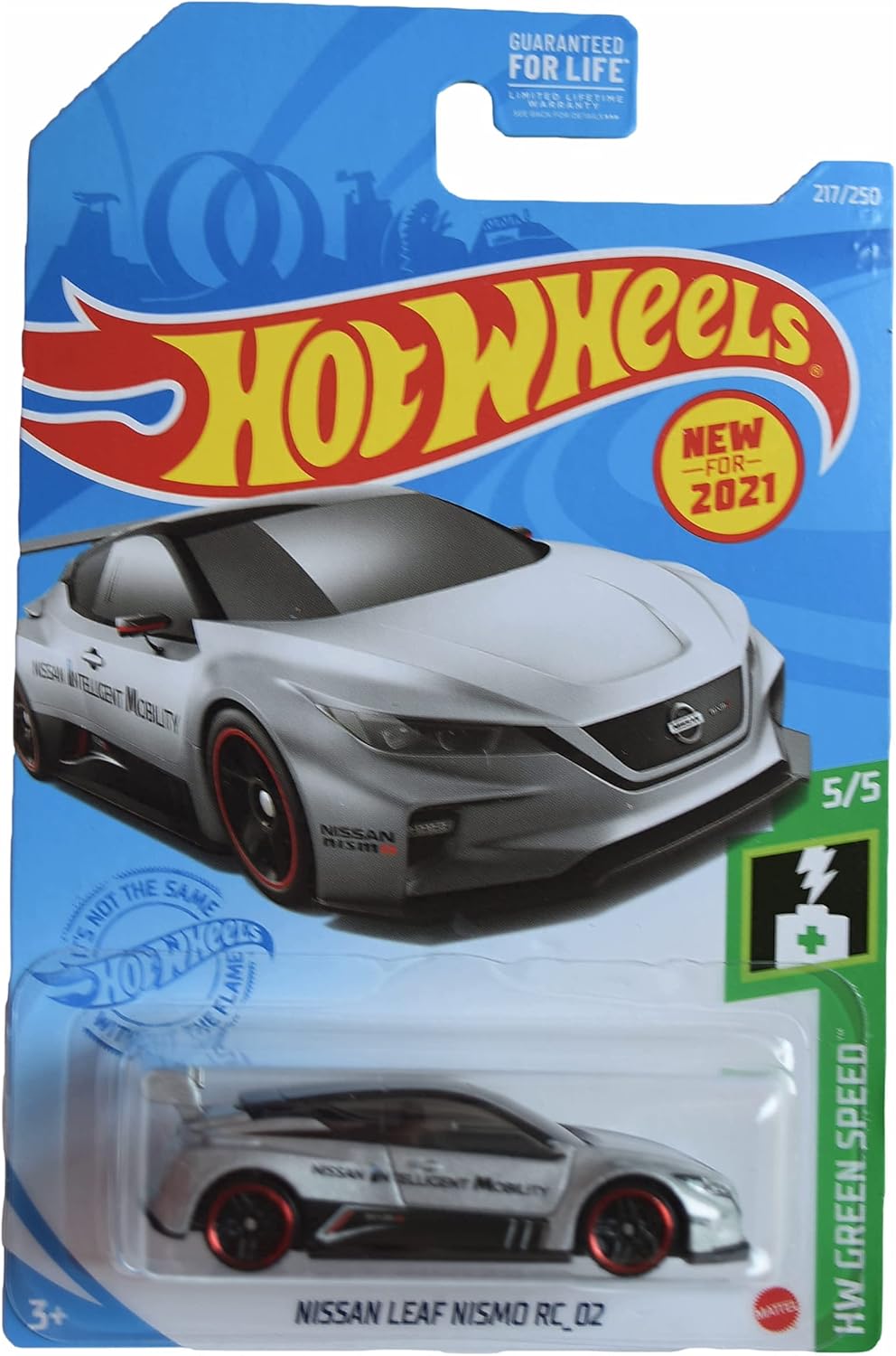 Hot Wheels Nissan Leaf Nismos RC 02, [Silver] 217/250 Green Speed 5/5