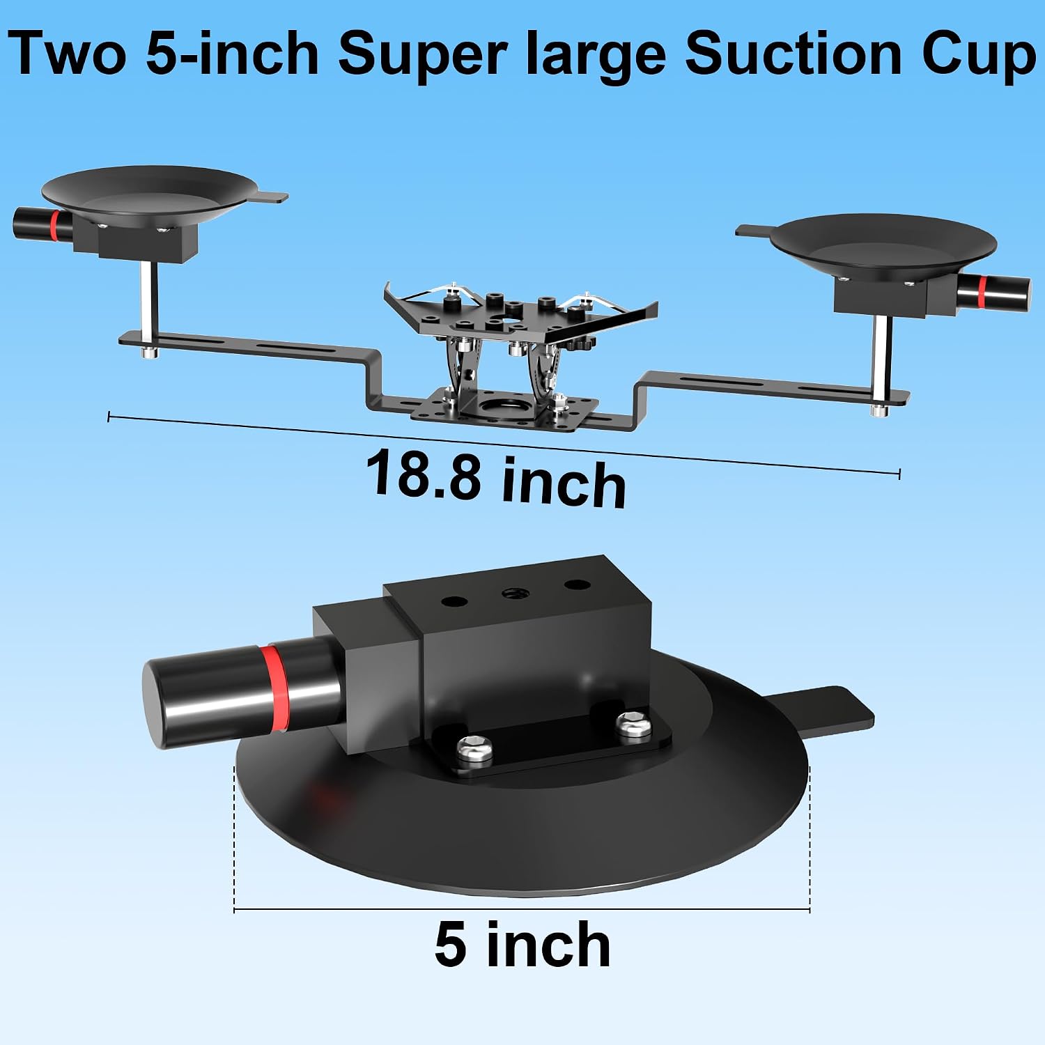 Starlink Mini Car Mount, Tilt Angle Adjustable Starlink Sunroof Suction Cup Mount, Starlink Automotive Glass Sunroofs Mounting Kit, in Car Installation, Compatible with Starlink Mini V4 Dish