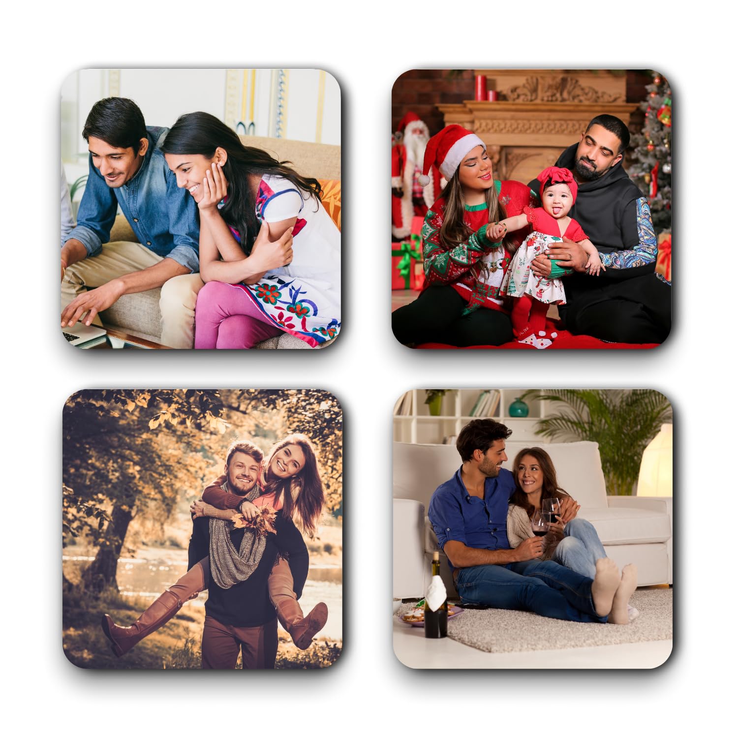 Set of 4 Premium Glossy Fridge Magnets | 3x3 Inch Strong Magnetic Photo Magnets | Scratch-Resistant, Fade-Proof, Handmade MDF Décor | Home Kitchen Office Gift | Made in India-picture-42