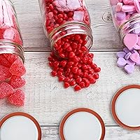 Vista 3 de 30 tapas para tarros de conserva, tapas anchas de boca regular para frascos de bola, Kerr y otras marcas de tapas de conservas de boca ancha a