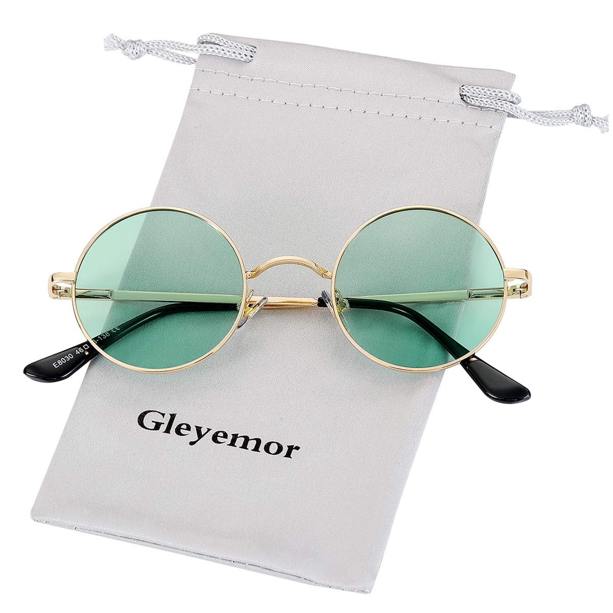 Gleyemor Polarized Round Sunglasses for Men Women Small Circle Glasses