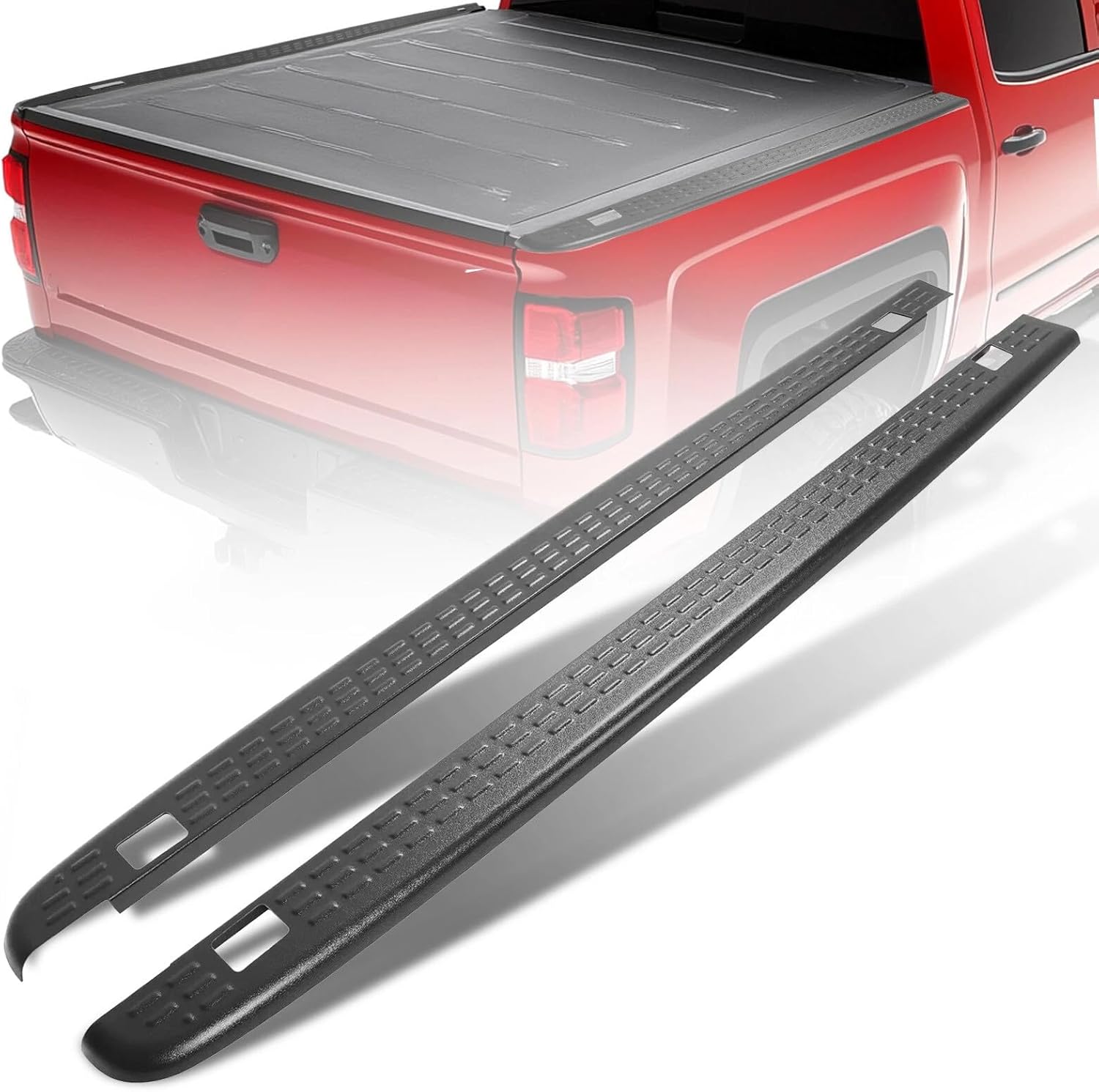 6'6" Bed Rail Caps Cover W/Holes for 2007 2008 2009 2010 2011 2012 2013 2014 for Chevrolet Silverado 1500 2500 HD 3500 EB14852014 7241104