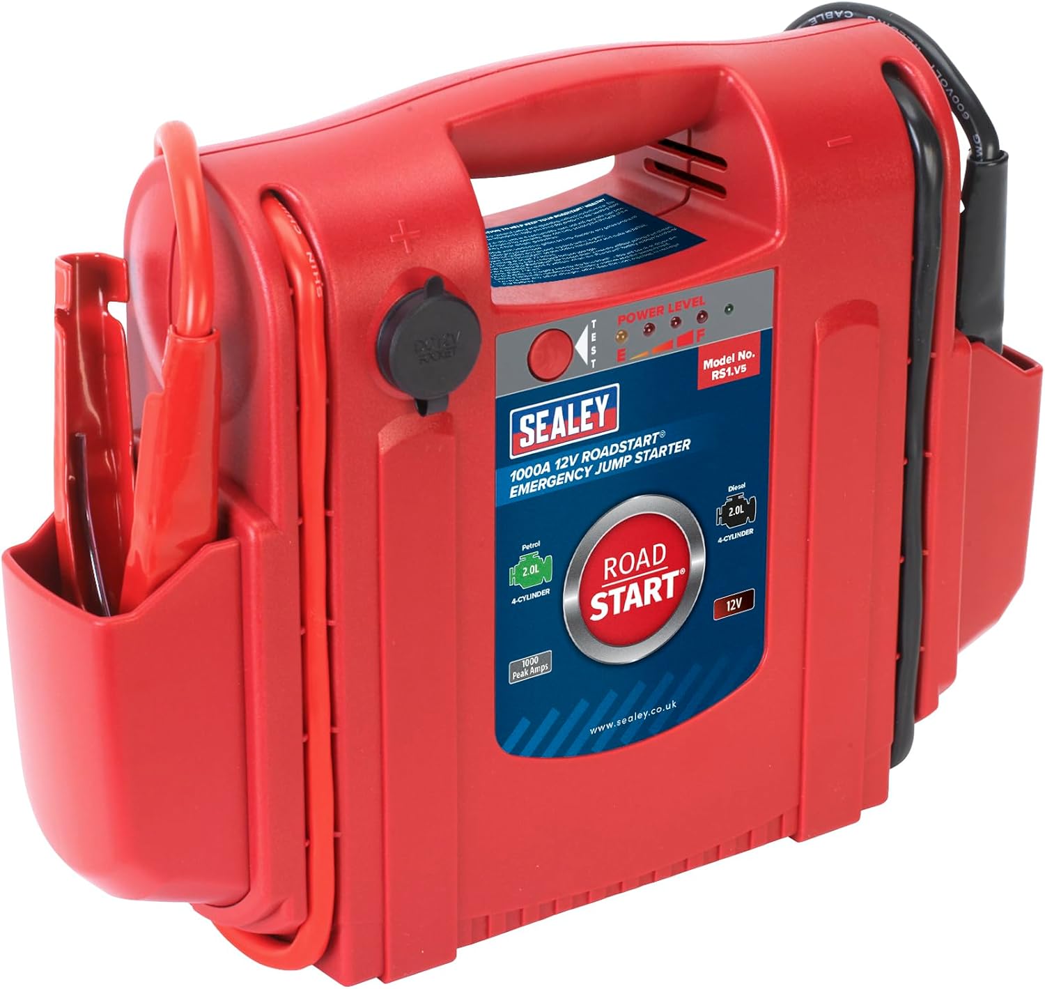 Sealey Rs1 Roadstart Emergency Power Pack 12V 1000 Peak Amps