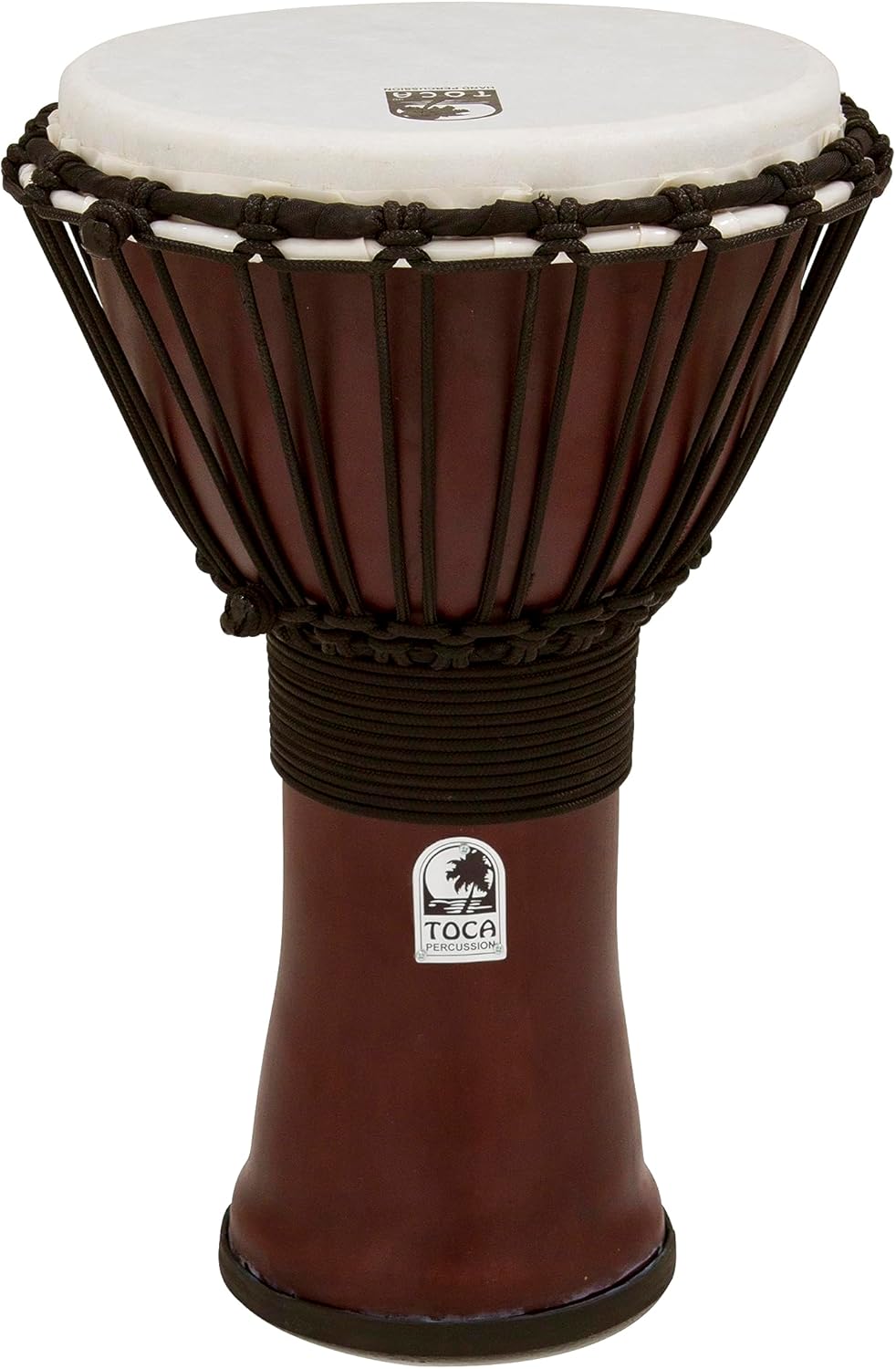 Toca TF2DJ-9R 9" Freestyle II Rope Tuning Djembe - Dark Red