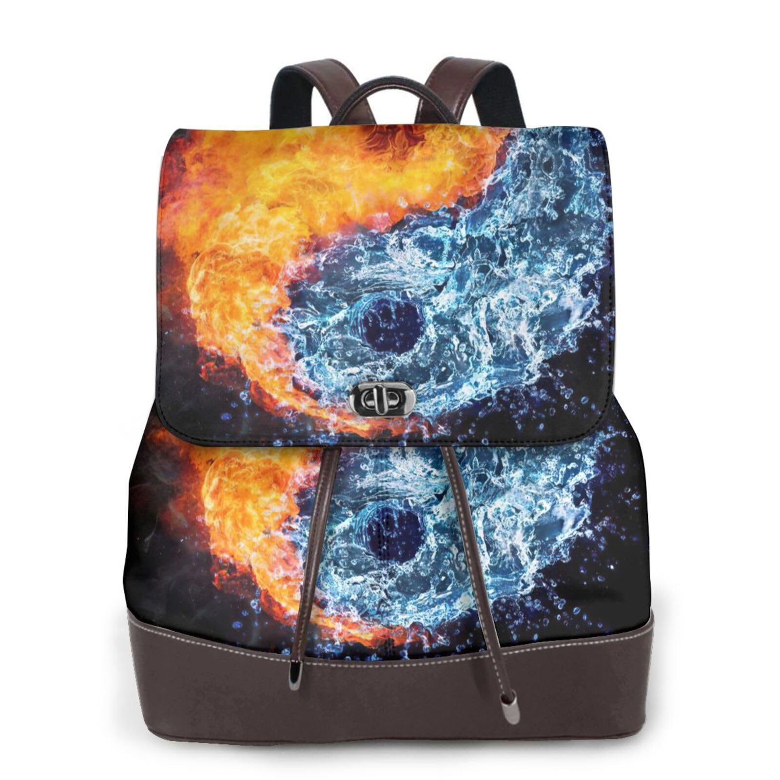 Sac à dos tendance multifonction en cuir imprimé avec compartiment ordinateur portable EdWal - 5