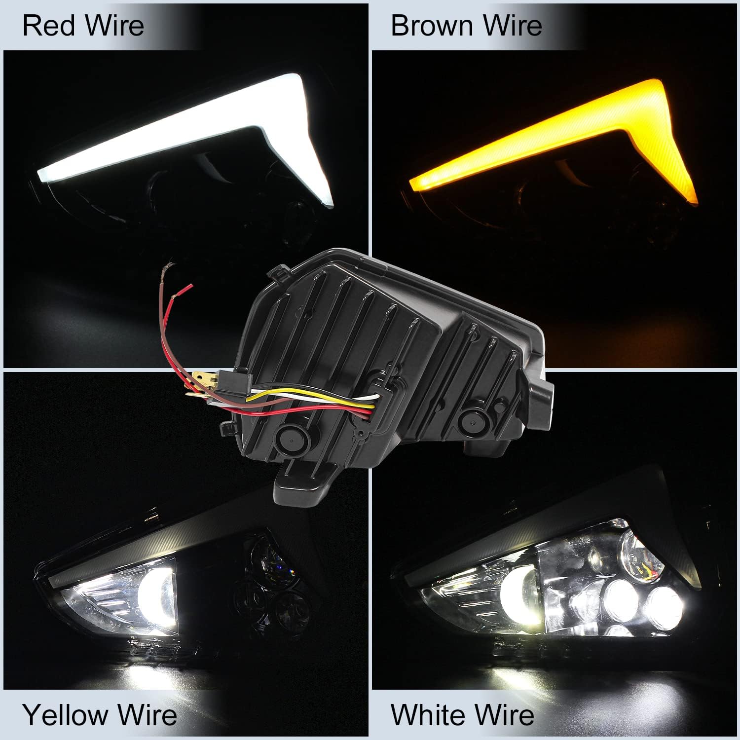 Front LED Headlights Assembly Compatible with Can-Am Ryker all models Accessories LED Head Lamp w/High-Low Beams DRL Turn Signal Light (2PCS)